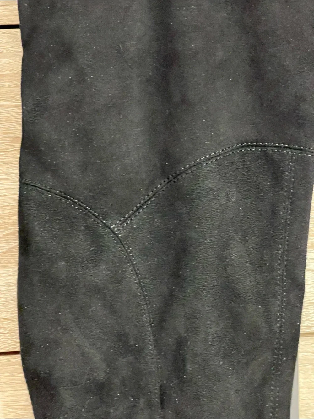 Marc Fisher Black Suede Look Over-the-Knee Block Heel Boots